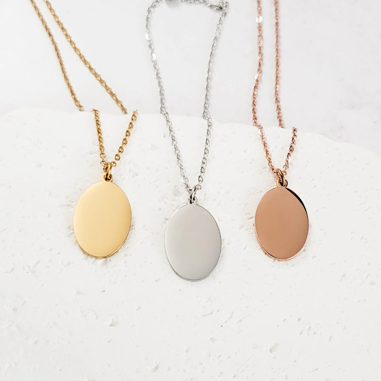 Oval Pendant Necklace