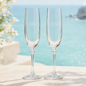 Engraved Champagne Flute Set